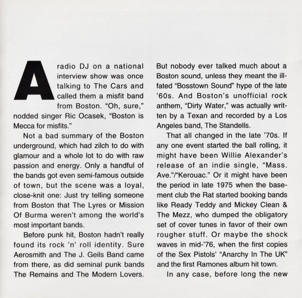 Various : DIY: Mass. Ave. - The Boston Scene (1975-83) (CD, Comp)
