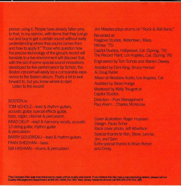 Boston : Boston (CD, Album, RE)