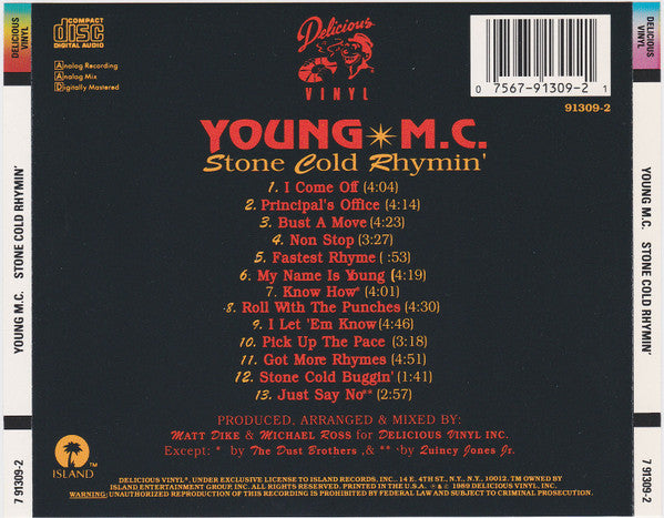 Young M.C.* : Stone Cold Rhymin' (CD, Album, SRC)