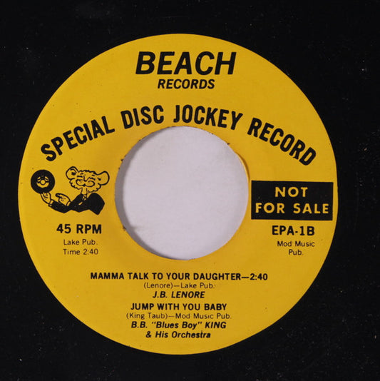 Hal Paige And The Whalers, Elmore James & His Broomdusters, J.B. Lenoir, B.B. King Orchestra : Going Back To My Hometown / Take Me Where You Go / Mamma Talk to Your Daughter / Jump With You Baby / (7", EP)