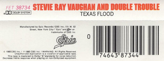 Stevie Ray Vaughan And Double Trouble* : Texas Flood (Cass, Album)