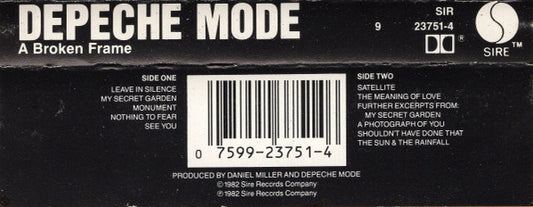 Depeche Mode : A Broken Frame (Cass, Album, RE, Dol)