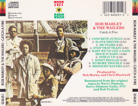 Bob Marley And The Wailers* : Catch A Fire (CD, Album, RE, RM)