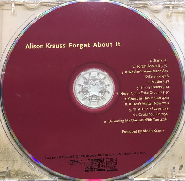 Alison Krauss : Forget About It (CD, Album)