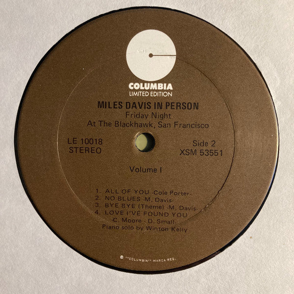 Miles Davis : In Person, Friday Night At The Blackhawk, San Francisco, Volume I (LP, Album, RE)