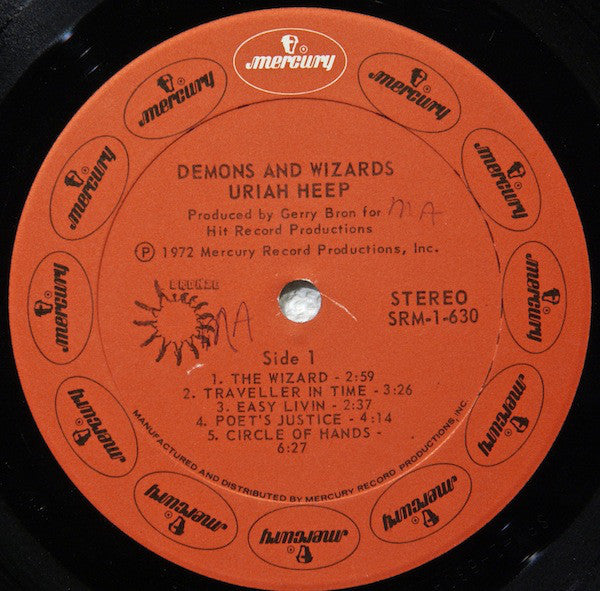 Uriah Heep : Demons And Wizards (LP, Album, Pit)