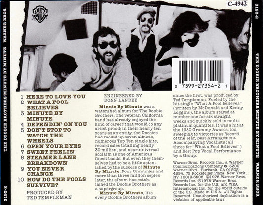 The Doobie Brothers : Minute By Minute (CD, Album, RE)