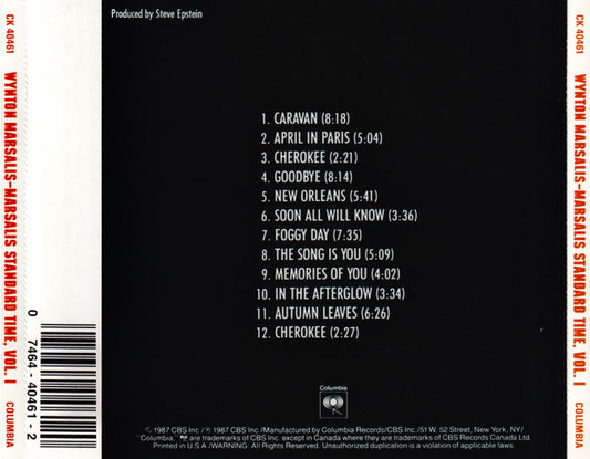 Wynton Marsalis : Marsalis Standard Time, Vol. 1 (CD, Album)