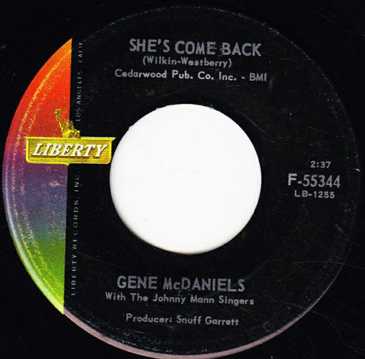 Eugene McDaniels : A Tear / She's Come Back (7", Ind)