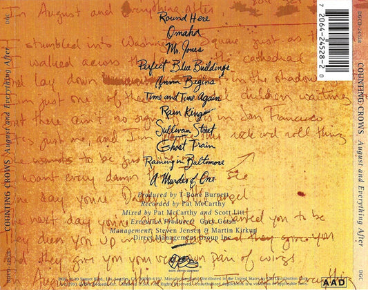 Counting Crows : August And Everything After (CD, Album)