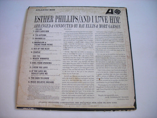 Esther Phillips : And I Love Him (LP, Album, Mono)