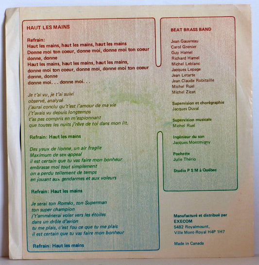 Beat Brass Band : Haut Les Mains (7", Single)