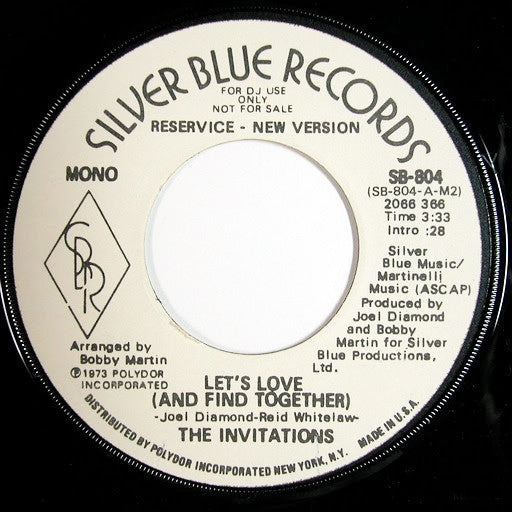 The Invitations : Let's Love (And Find Together) (7", Mono, Promo)