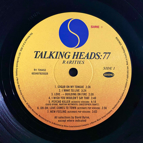 Talking Heads : Talking Heads: 77 (LP, Album, RE, RM + LP, Comp + Ltd, Gat)