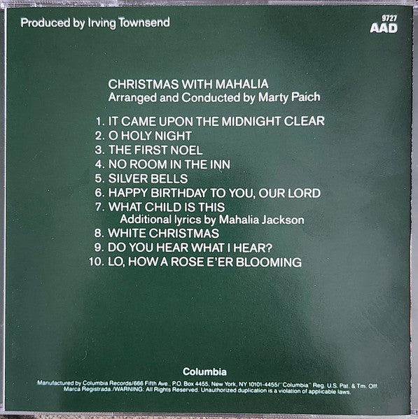 Mahalia Jackson : Christmas With Mahalia (CD, Album, RE)