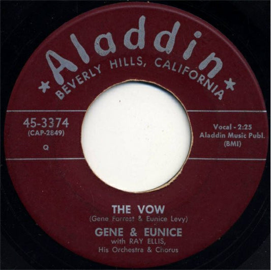 Gene And Eunice With Ray Ellis And His Orchestra And Chorus : Strange World / The Vow (7", Single)