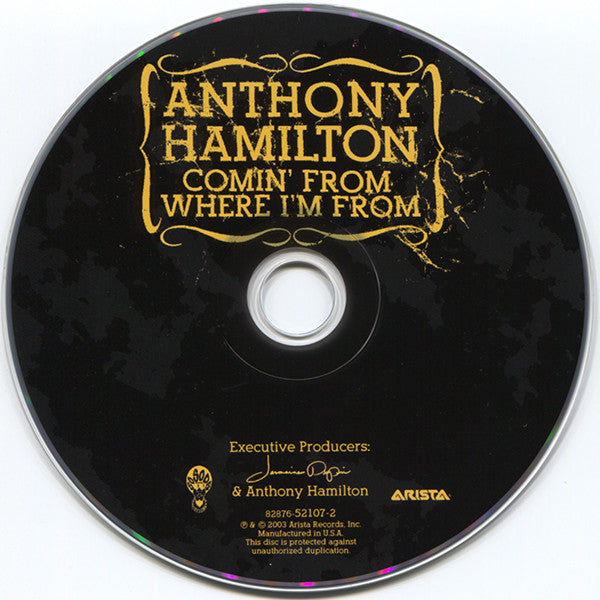 Anthony Hamilton : Comin' From Where I'm From (CD, Album, Copy Prot.)