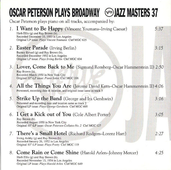 Oscar Peterson : Oscar Peterson Plays Broadway (CD, Comp)