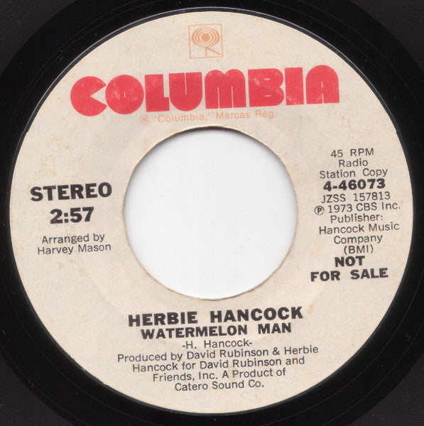 Herbie Hancock : Watermelon Man (7", Single, Mono, Promo, Ter)