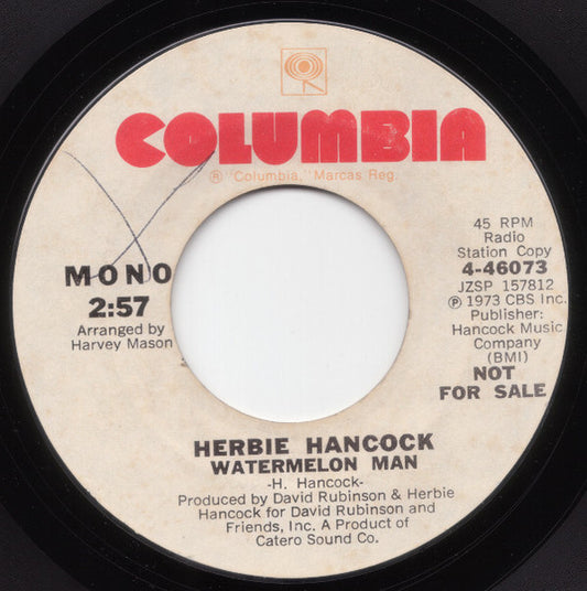 Herbie Hancock : Watermelon Man (7", Single, Mono, Promo, Ter)