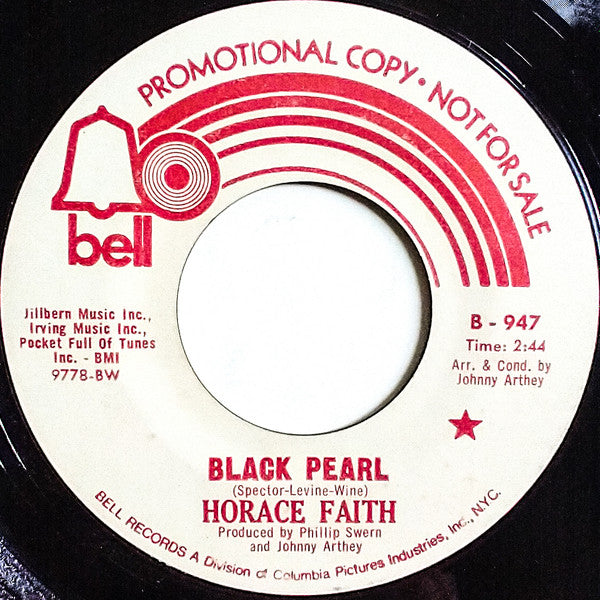 Horace Faith : Black Pearl / Help Me Help Myself (7", Single, Promo)