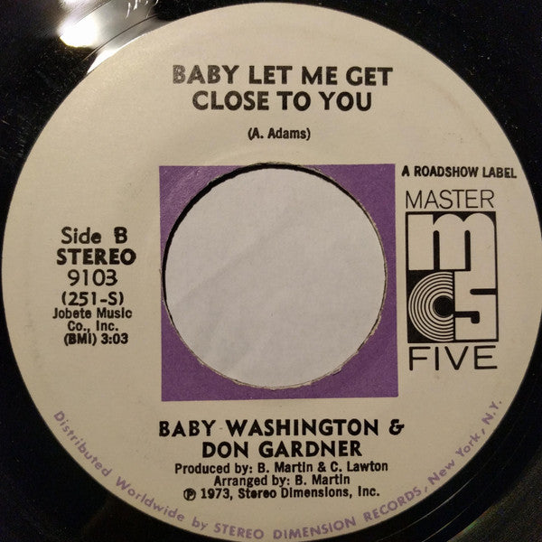 Baby Washington & Don Gardner : Forever (7", Son)