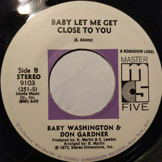 Baby Washington & Don Gardner : Forever (7", Son)