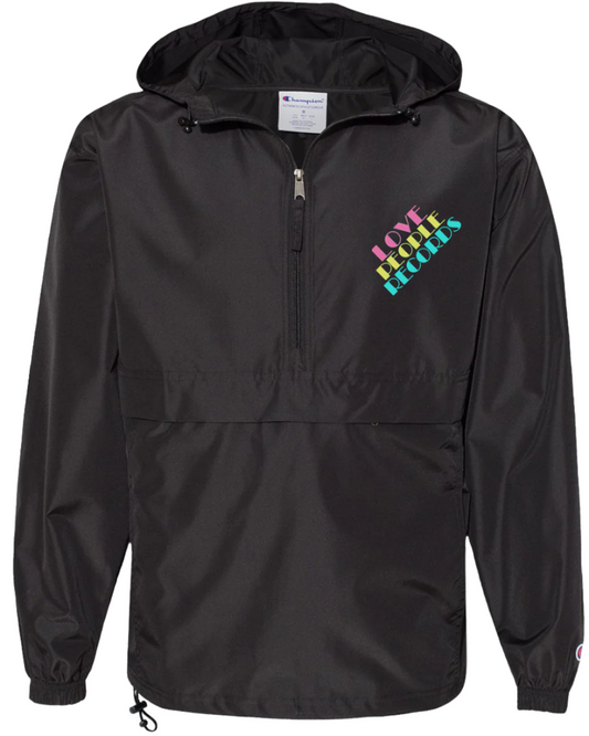 TRI-SLANT Hooded Half-Zip Windbreaker