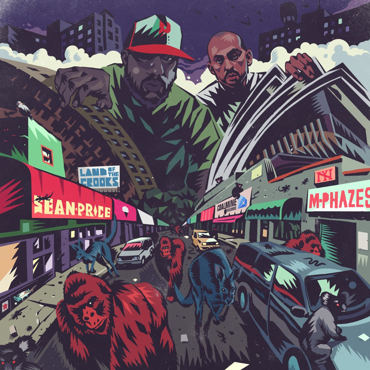 Sean Price & M-Phazes - Land Of The Crooks (Indie Exclusive, Colored Vinyl, Green, Smoke) (LP) M