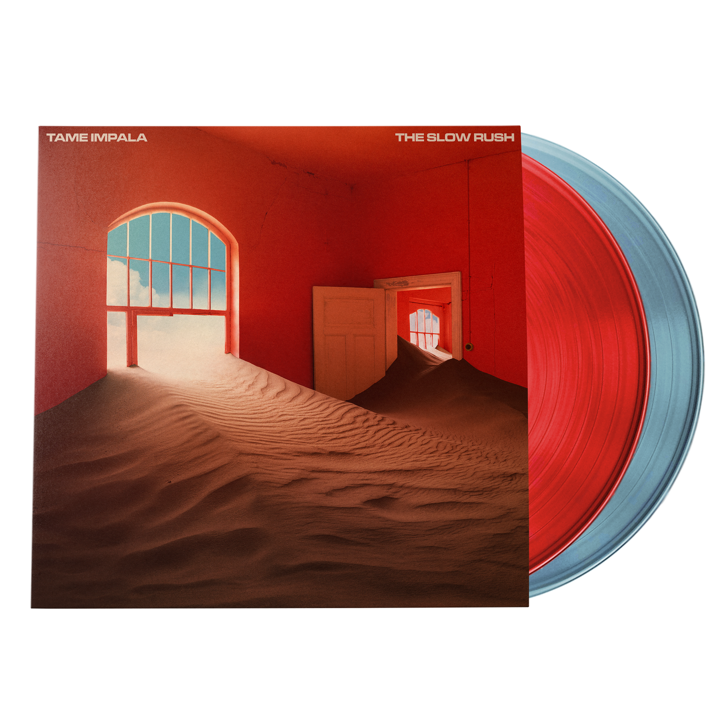 Tame Impala - The Slow Rush (2LP | Indie Exclusive | Red & Light Blue Vinyl) (LP) M