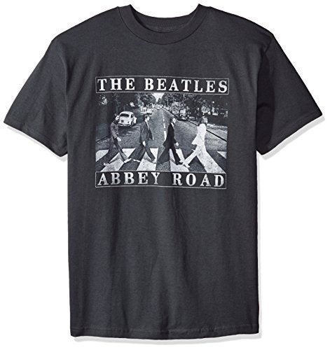 The Beatles - Men'S The Beatles Abbey Road Distressed T Shirt, Black, Xx-Large (LP) M
