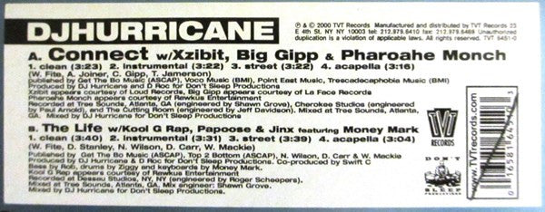 Hurricane (2) : Connect / The Life (12")