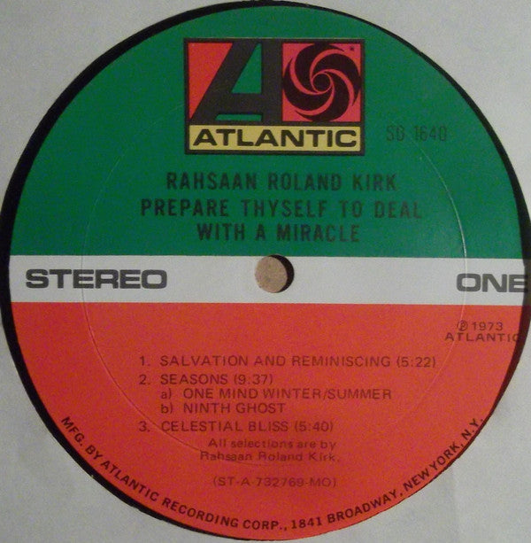 Rahsaan Roland Kirk* : Prepare Thyself To Deal With A Miracle (LP, Album, MO)