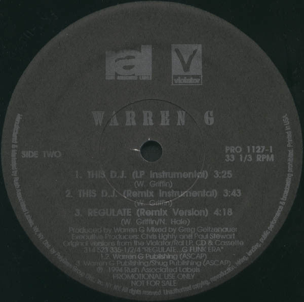 Warren G : This DJ (12", Single, Promo)
