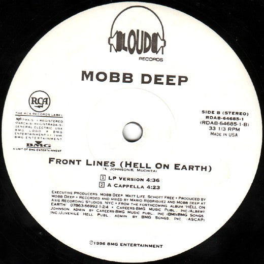 Mobb Deep : Front Lines (Hell On Earth) (12", Promo)