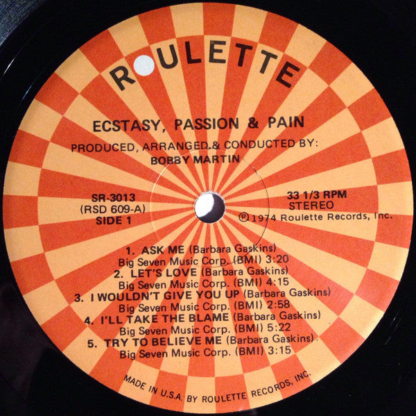 Ecstasy, Passion & Pain : Ecstasy, Passion & Pain (LP, Album)