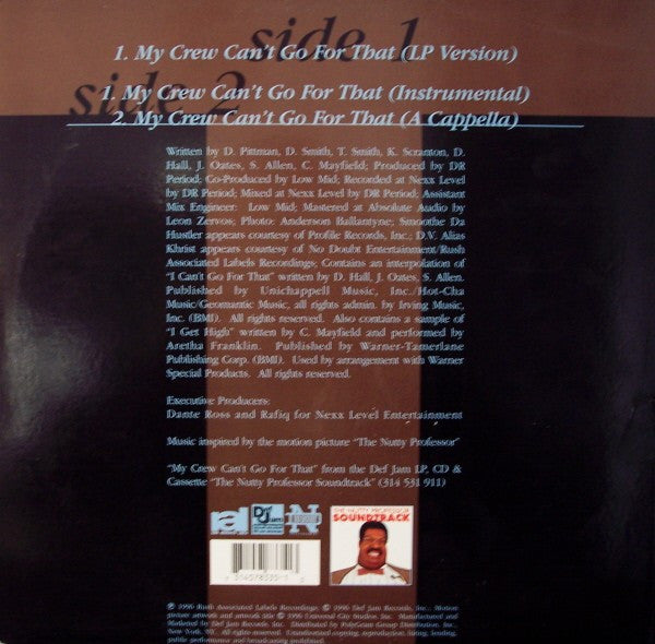 Trigger Tha Gambler : My Crew Can't Go For That (12")