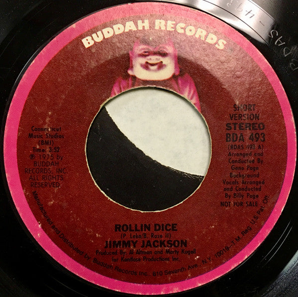 Jimmy Jackson : Rollin Dice (7", Promo, Styrene)