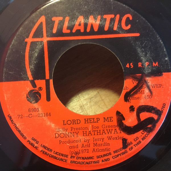 Donny Hathaway : I Love You More Than You'll Ever Know / Lord Help Me (7",Single,45 RPM)