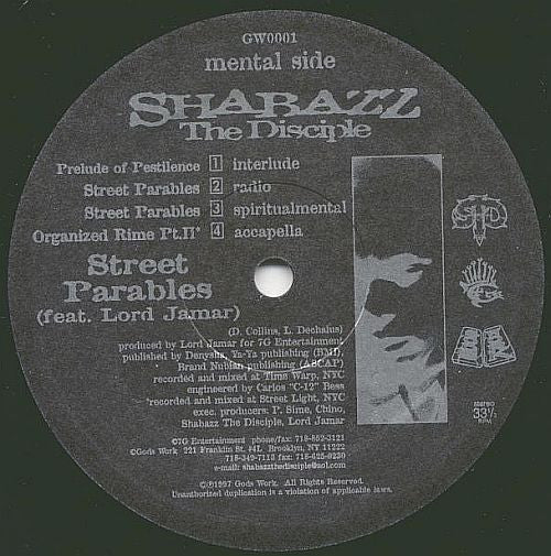Shabazz The Disciple : Street Parables / Organized Rime (Pt. II) (12")