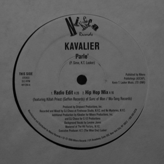 Kavalier / Splattahouse : Parlé / Men Of War (12")
