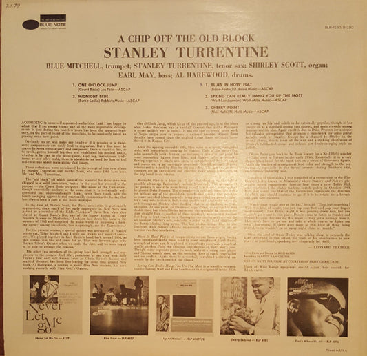Stanley Turrentine : A Chip Off The Old Block (LP, Album)
