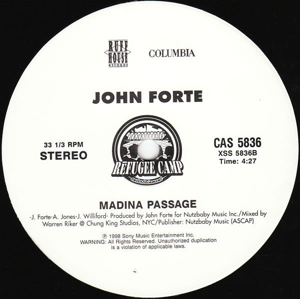 John Forte : Hot (12", Promo)