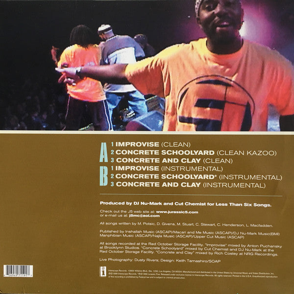 Jurassic 5 : Improvise (12", Single)
