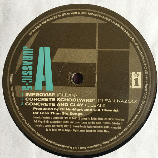 Jurassic 5 : Improvise (12", Single)