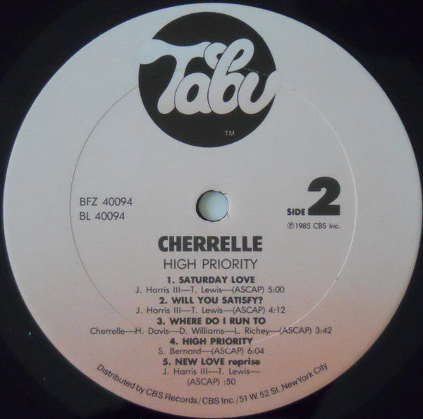Cherrelle : High Priority (LP, Album, CPT)