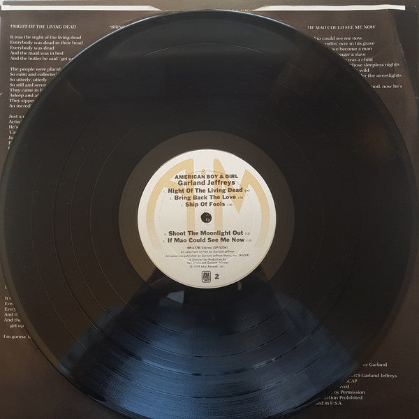 Garland Jeffreys : American Boy & Girl (LP, Album, Ter)