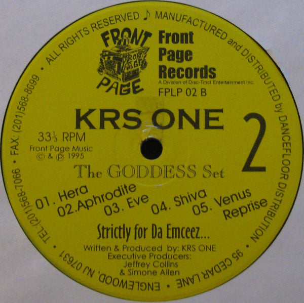 KRS-One : The Goddess Set / Strictly For Da Emceez... (LP, Comp)