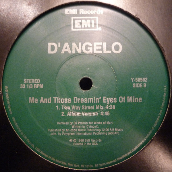 D'Angelo : Me And Those Dreamin' Eyes Of Mine (12", Single)