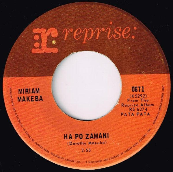 Miriam Makeba : What Is Love (7")